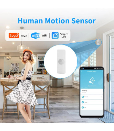 [1PCS WiFi Wi-Fi] Tuya – détecteur de mouvement PIR intelligent WiFi, télécommande pour maison 