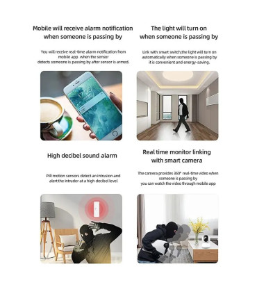 [P01(2PACK)] Tuya – capteur de mouvement intelligent WiFi PIR, pour maison intelligente, détect