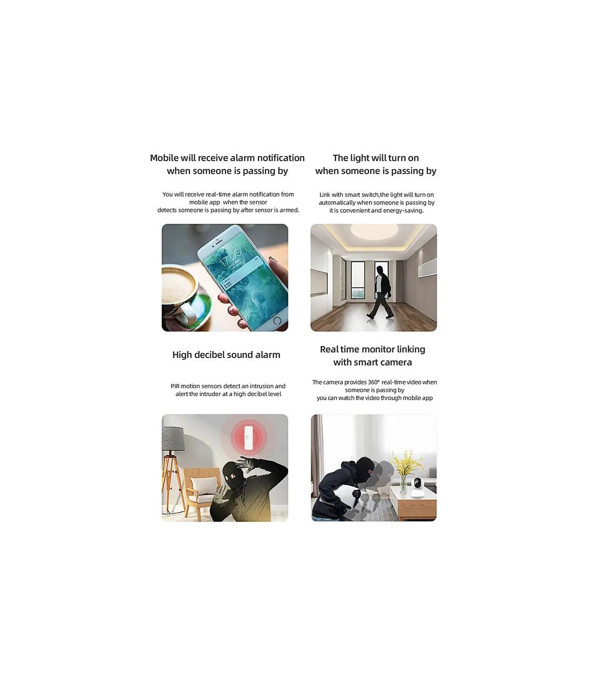 [P01(2PACK)] Tuya – capteur de mouvement intelligent WiFi PIR, pour maison intelligente, détect