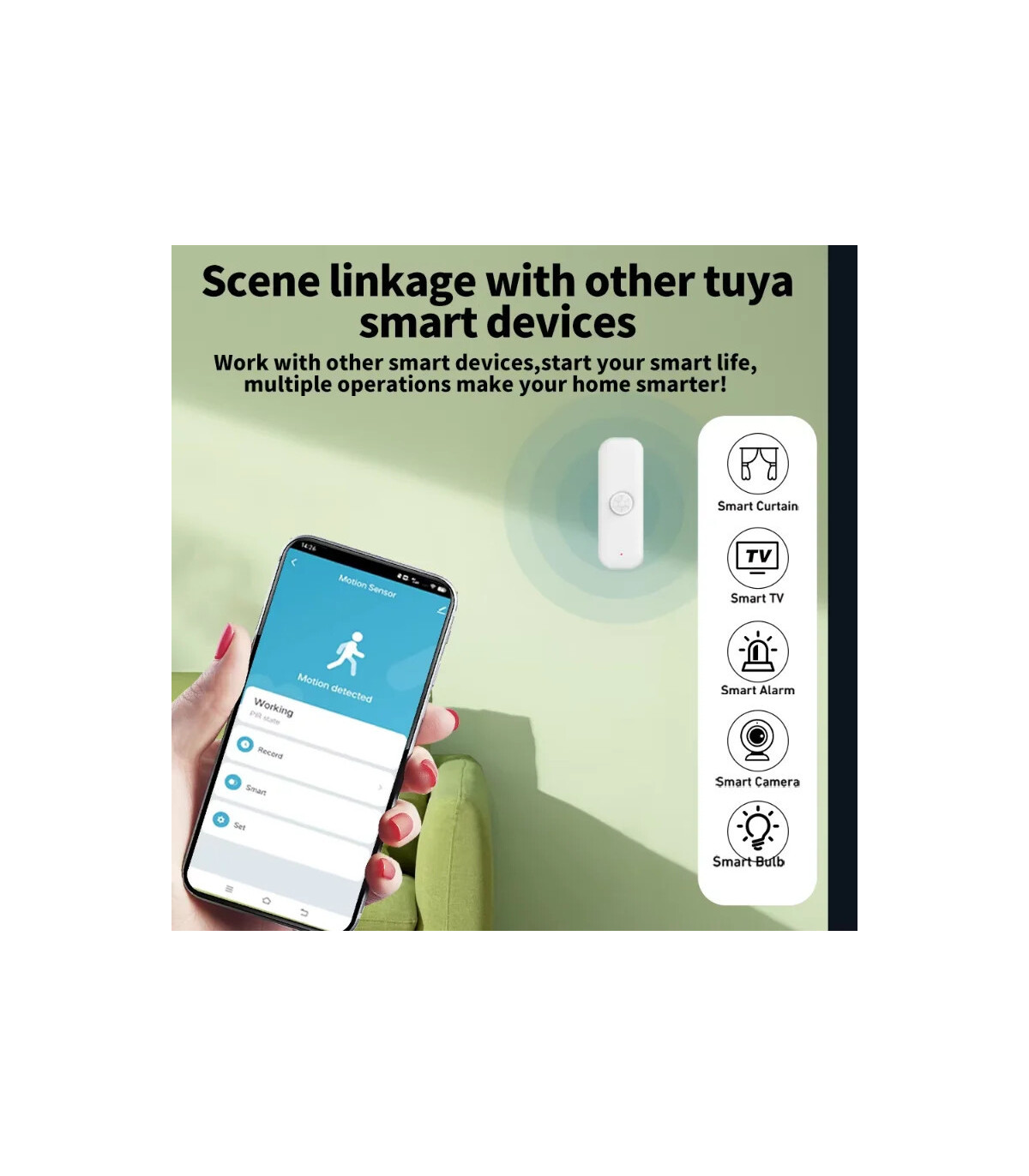 [WiFi Version] Capteur de mouvement intelligent Tuya WiFI, PIR, capteur antivol à domicile, tél