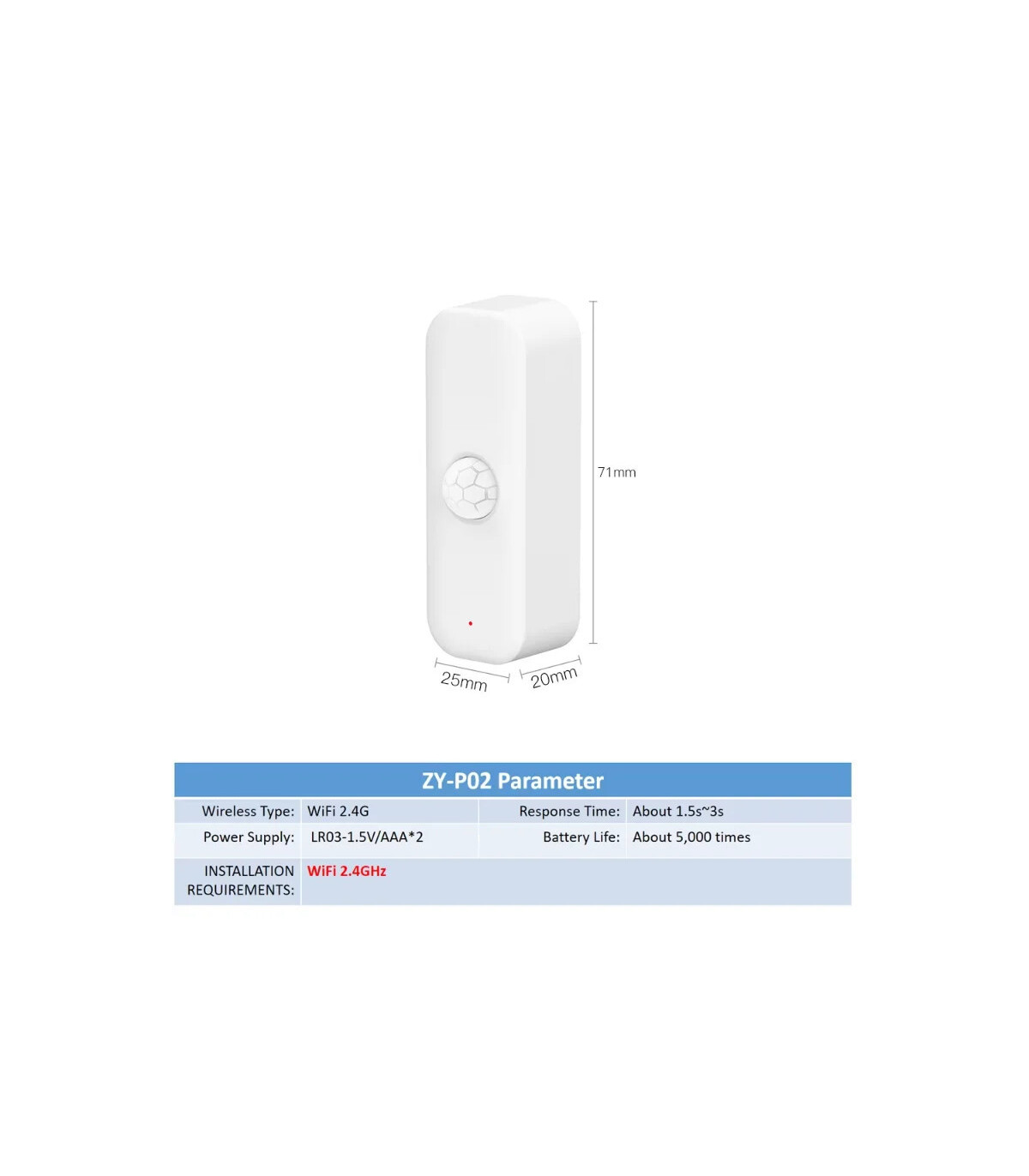 [WiFi Version] Capteur de mouvement intelligent Tuya WiFI, PIR, capteur antivol à domicile, tél