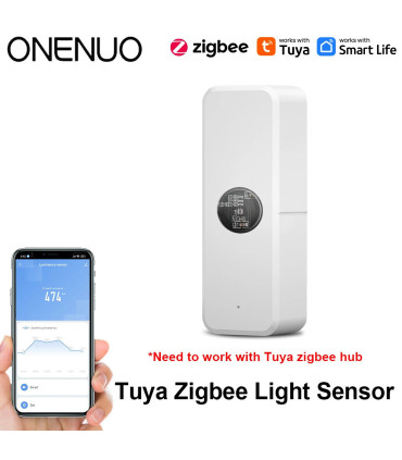 Détecteur luminosité ZigBee Tuya vue complète