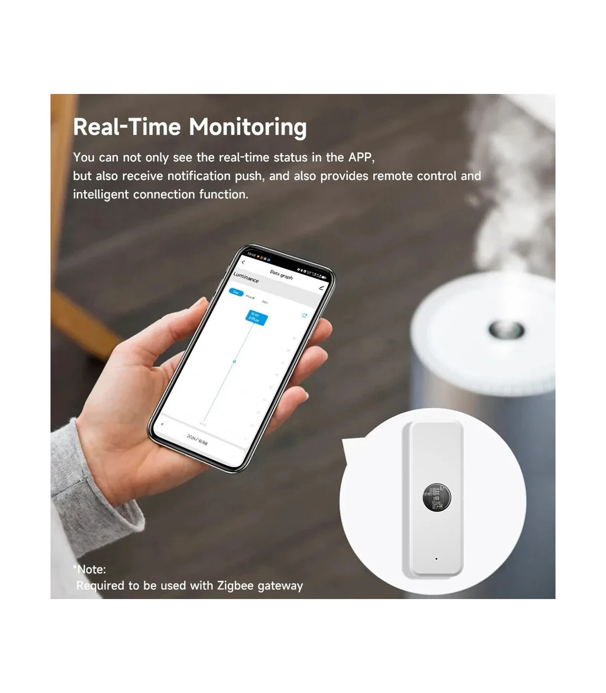 Capteur luminosité maison connectée interface
