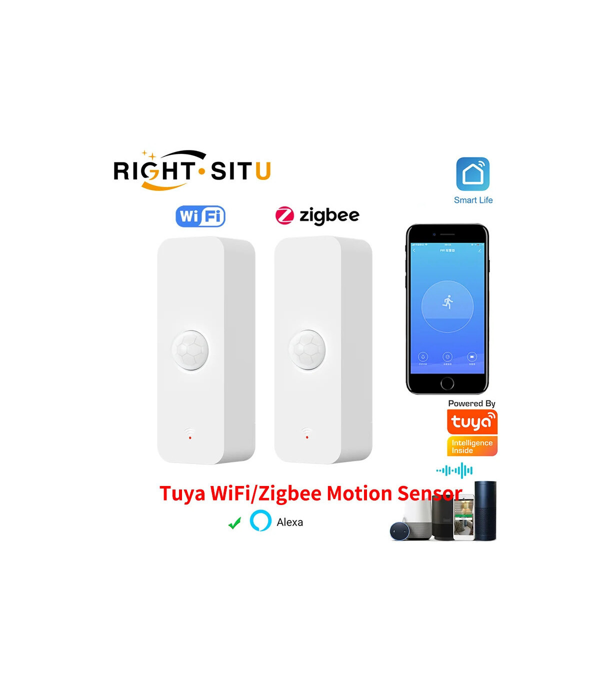 [Zigbee Ver 1PCS] Tuya WiFi Zigbee PIR capteur de mouvement maison intelligente corps humain dé