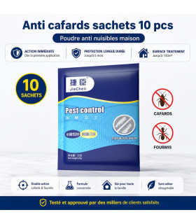 Anti cafards sachets 10 pcs - poudre anti nuisibles maison - AI image 1