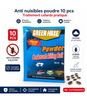 Anti nuisibles poudre 10 pcs - traitement cafards pratique - AI image 1