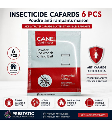 Insecticide cafards 6 pcs - poudre anti rampants maison - AI image 1