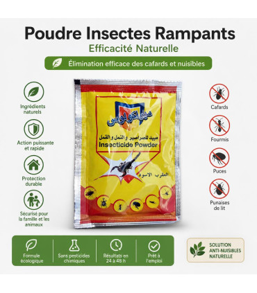 Poudre Insectes Rampants - Efficacité Naturelle - AI image 1