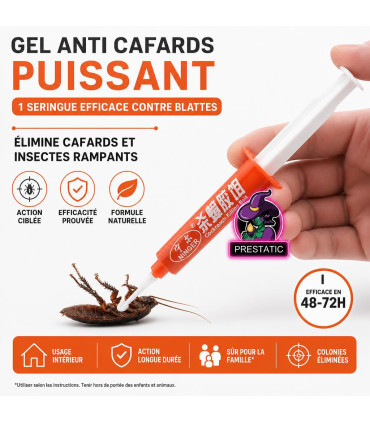 Gel anti cafards puissant - 1 seringue efficace contre blattes - AI image 1