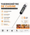 Thermomètre de Cuisine, Numérique en Acier Inox, à lecture instantanée