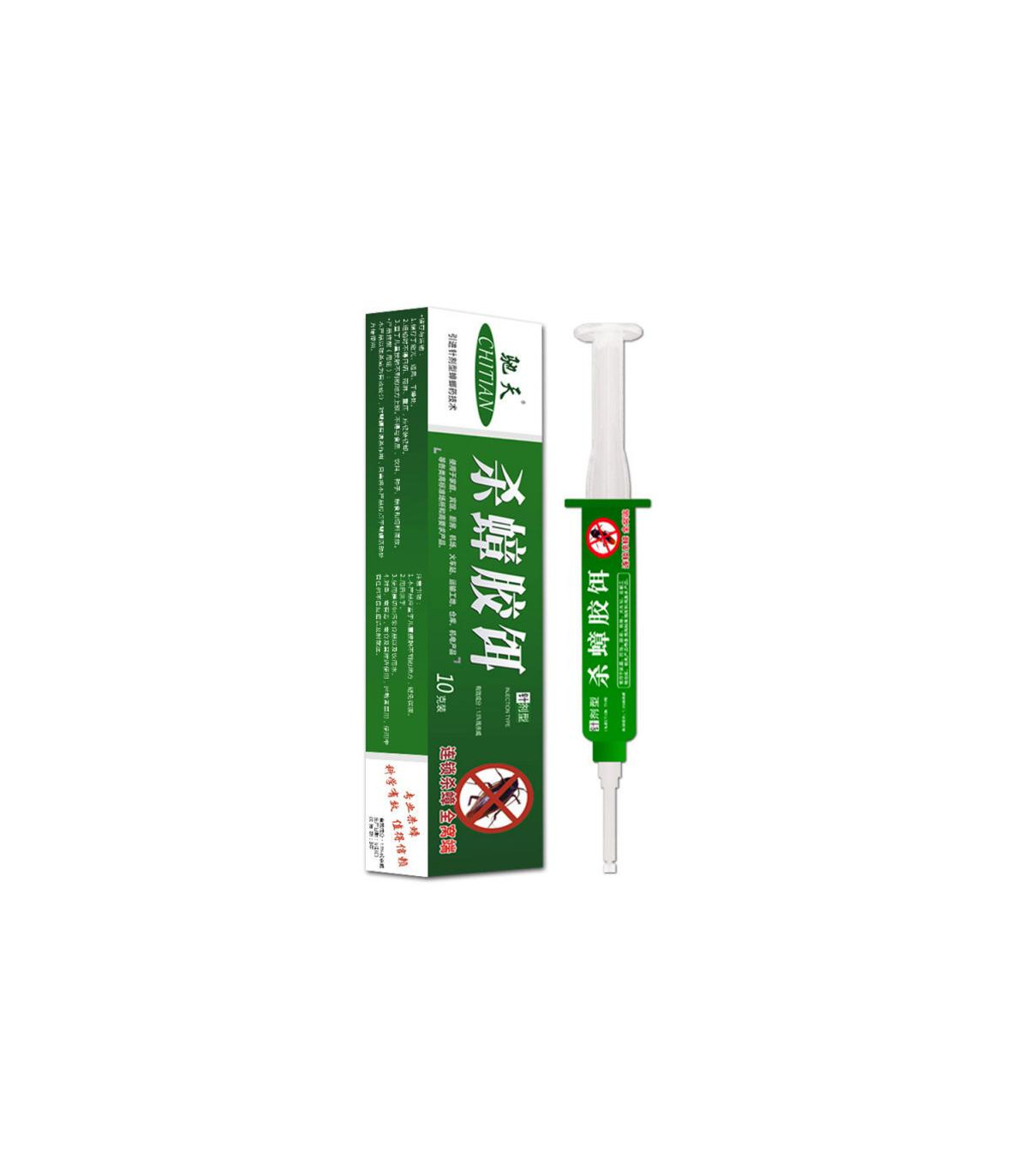 syringe, gel, cockroach killer, insecticide, green, box