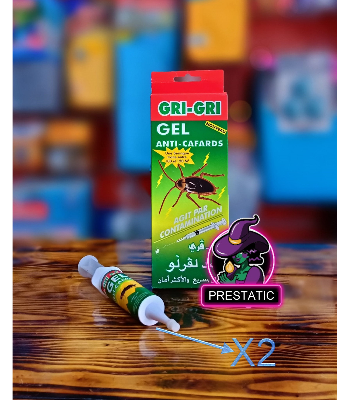 gel insecticide, anti-cafards, couleur verte, deux seringues