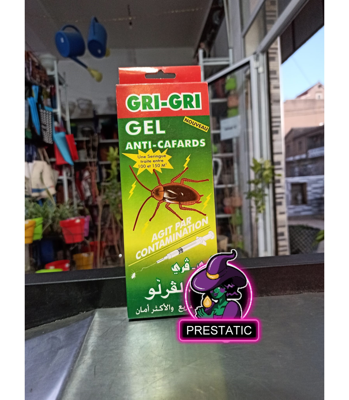 gel anti-cafards, boîte rouge et verte, seringue incluse, efficacité rapide, traitement nuisibles