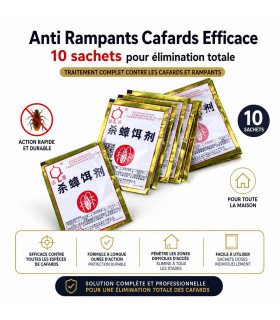 Anti Rampants Cafards Efficace - 10 sachets pour élimination totale - AI image 1