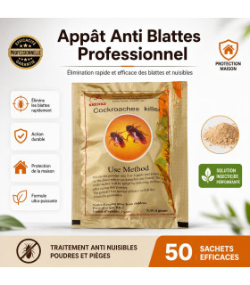 Appât Anti Blattes Professionnel - 50 Sachets Efficaces pour Votre Maison - AI image 1