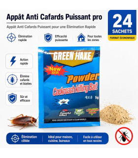 Appât Anti Cafards Puissant pro - Appât Anti Cafards Puissant pour une Élimination Rapide - 24 sachets - AI image 1