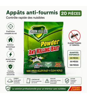 Appâts anti-fourmis 20 pièces - contrôle rapide des nuisibles - AI image 1