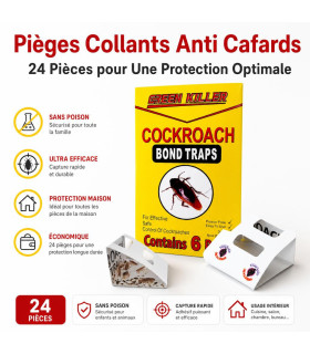 Pièges Collants Anti Cafards - 24 Pièces pour Une Protection Optimale - AI image 1