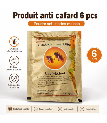 Produit anti cafard 6 pcs - poudre anti blattes maison - AI image 1