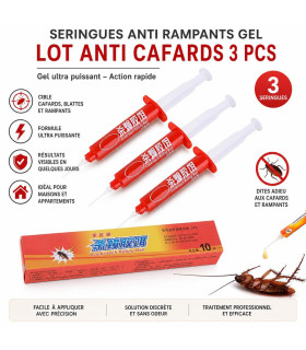 Seringues anti rampants gel - lot anti cafards 3 pcs - AI image 1