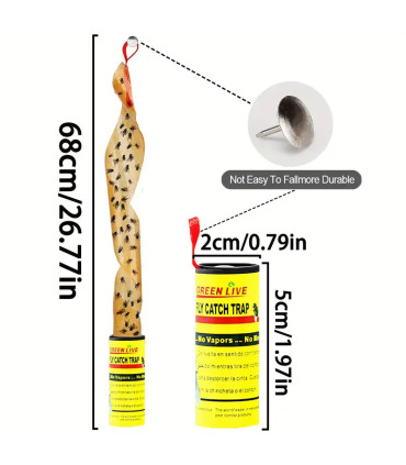 12 strisce adesive Fly & Fly Bug - Potenti, non tossiche, per la casa e l'esterno