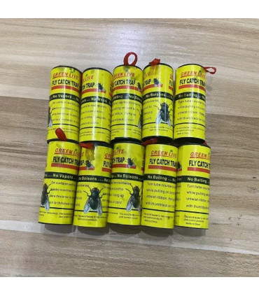 12 strisce adesive Fly & Fly Bug - Potenti, non tossiche, per la casa e l'esterno