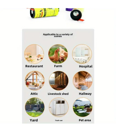 12 strisce adesive Fly & Fly Bug - Potenti, non tossiche, per la casa e l'esterno