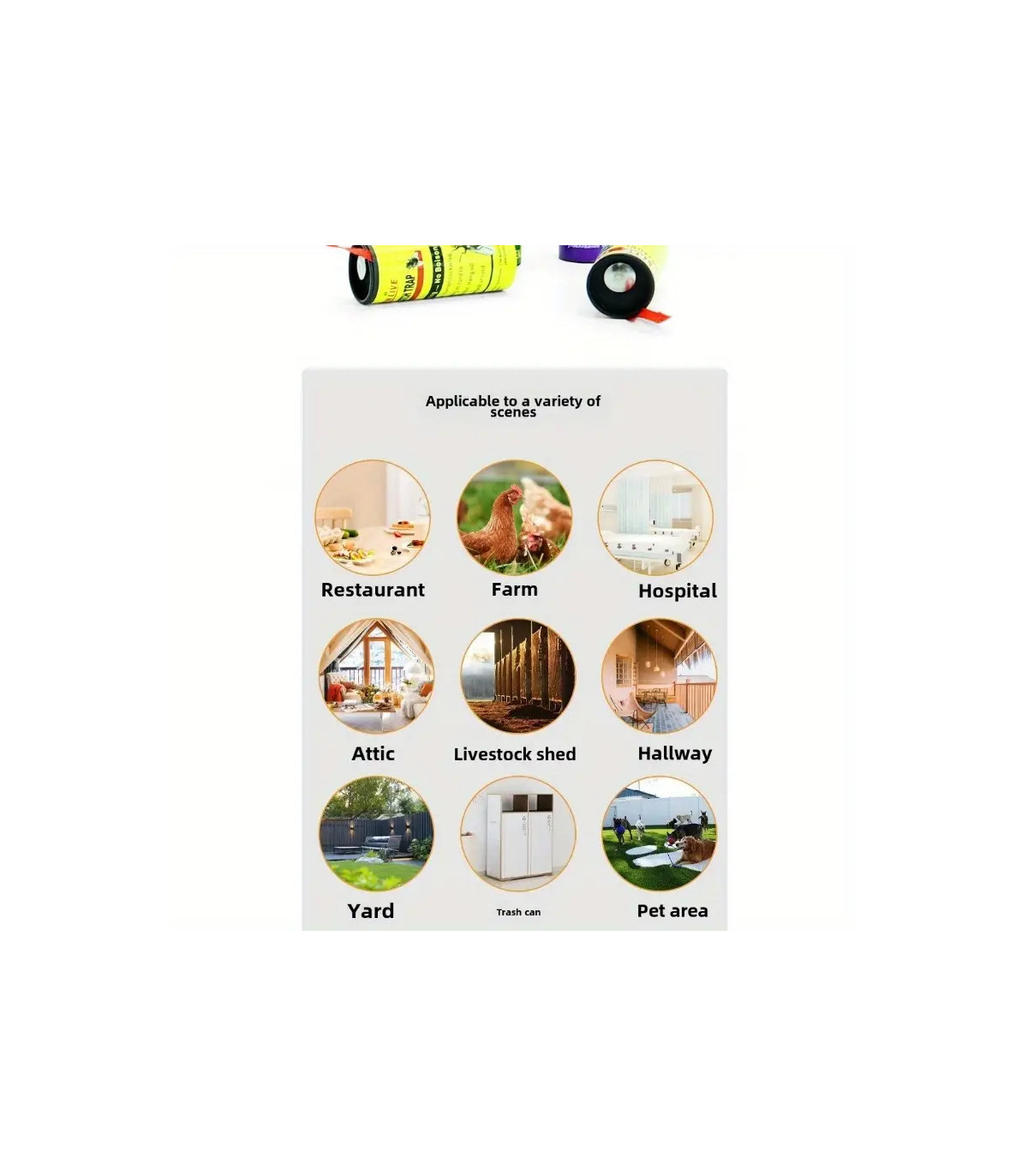 12 strisce adesive Fly & Fly Bug - Potenti, non tossiche, per la casa e l'esterno