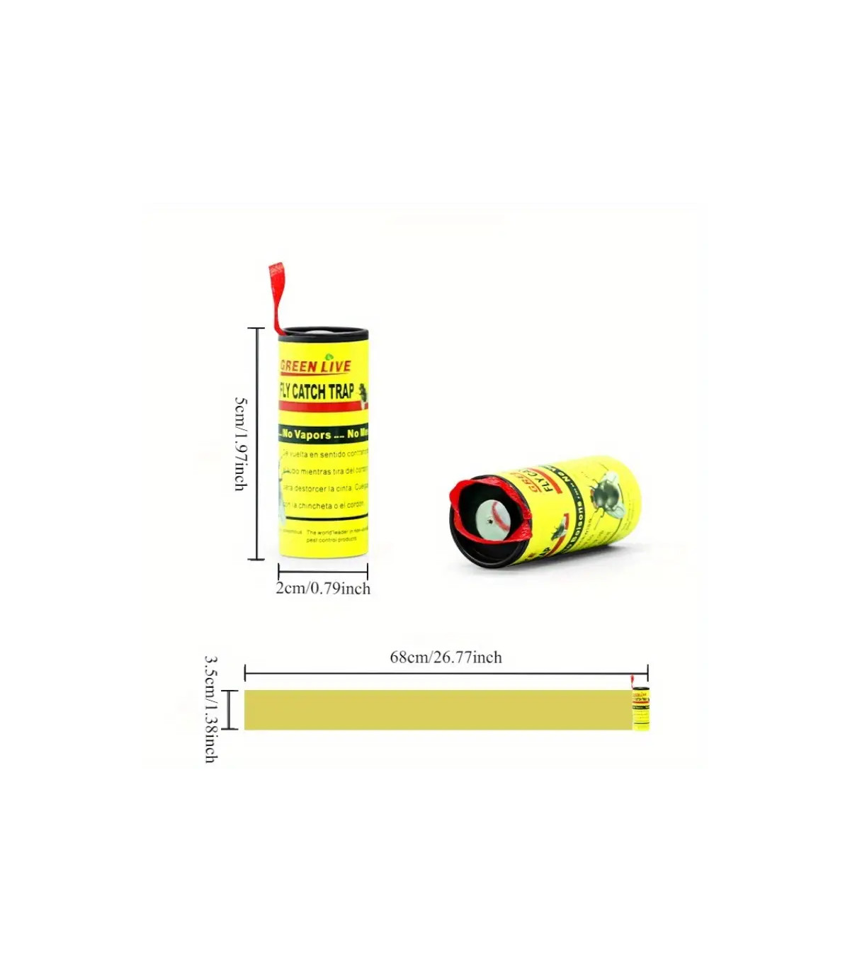 12 strisce adesive Fly & Fly Bug - Potenti, non tossiche, per la casa e l'esterno