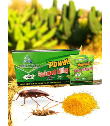 insecticide en poudre, emballage vert, cafards, effet rapide, traitement nuisibles
