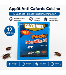 Sachets anti cafards professionnels,poudre,pack de 12