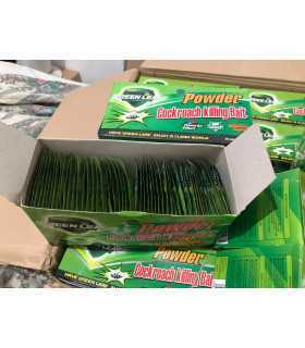 Anti rampants poudre 60 pcs, insecticide, packaging vert, anti cafards, utilisé à domicile