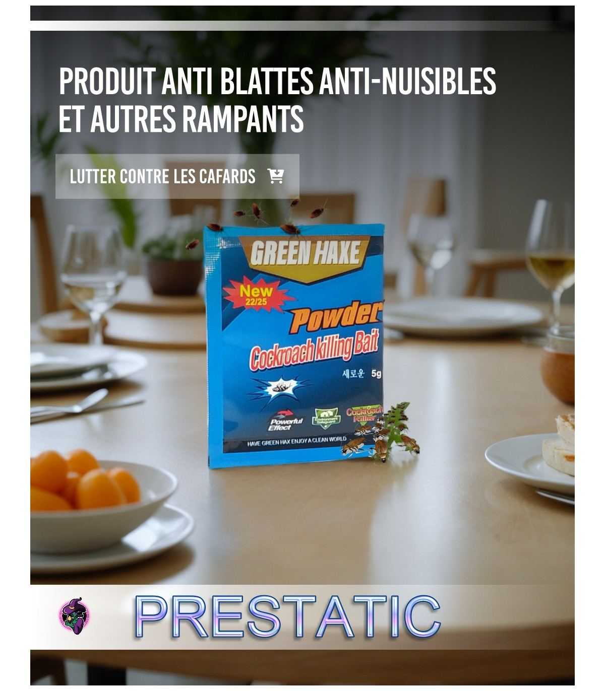 You're tired of those nasty cockroaches - 50 SACHETS