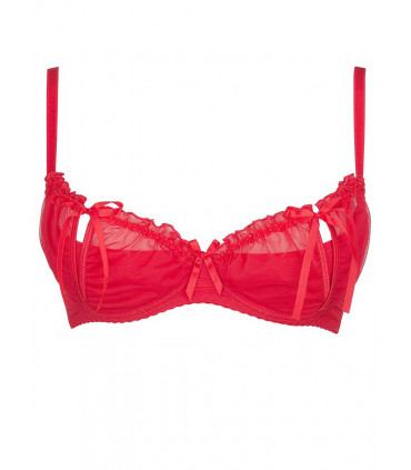 Sexy Lingerie - Red Half Cup Bra model 51595 Axami