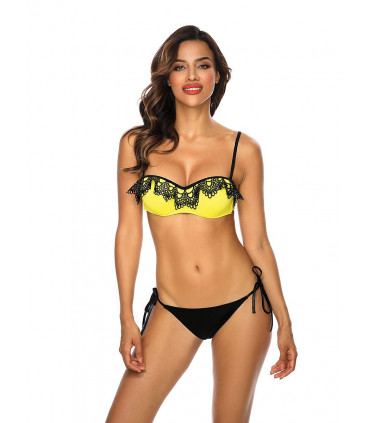 Maillots de Bain - Maillot de bain deux pièces jaune model 177519 Etna