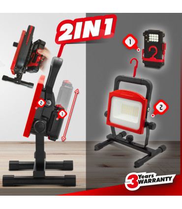 Illuminazione - Faretto LED ricaricabile da 30W - I-Watts Pro