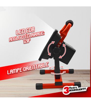 Illuminazione - PROIETTORE DA CANTIERE A LED RICARICABILE 20W - I-WATTS