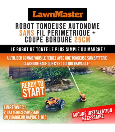 Tondeuse - Robot tondeuse autonome 24V sans fil périmétrique - Le robot le plus