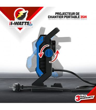 Illuminazione - Proiettore led da cantiere 35W - IP54 - I-Watts Pro
