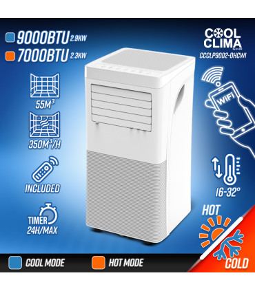 Climatiseur - Climatiseur mobile réversible chaud/froid 9000BTU - 2.