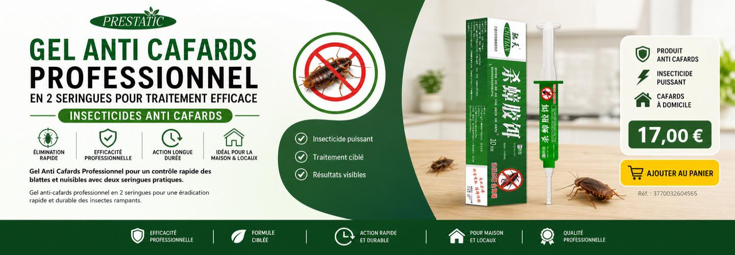 Gel Anti Cafards Professionnel en 2 seringues pour traitement efficace