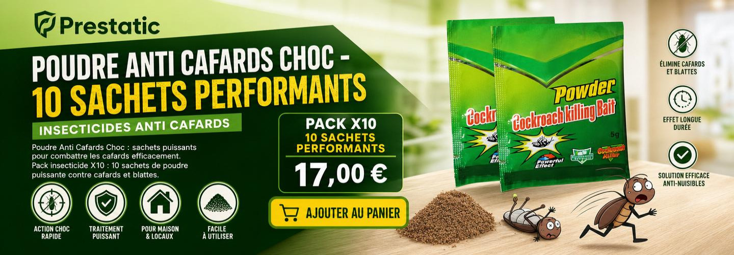 Poudre Anti Cafards Choc - 10 sachets performants